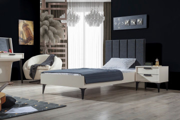 Kolezyum Ay Başlıklı Karyola (100x200)