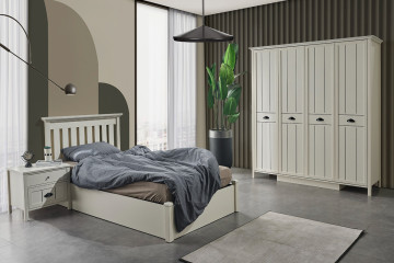 Gize Başlıklı Bazalı Karyola 100x200