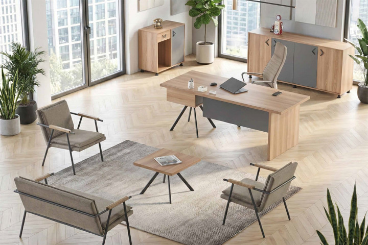 Grid (Garden Meşe) Ofis Takımı