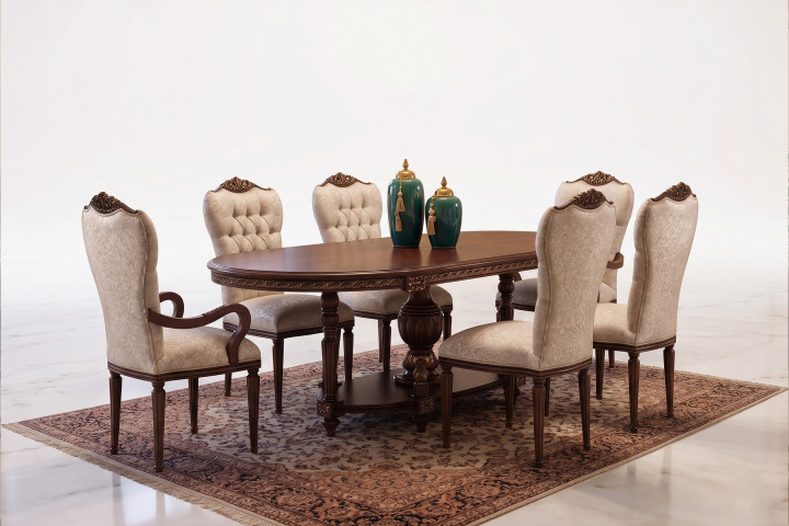 Lava ( Brown ) Yemek Odası Takımı